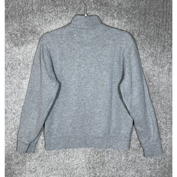 Lands End Bedford Rib 1/4 Zip Pullover Sweater Mens Size Small 34-36 Gray Cotton - Picture 2 of 6